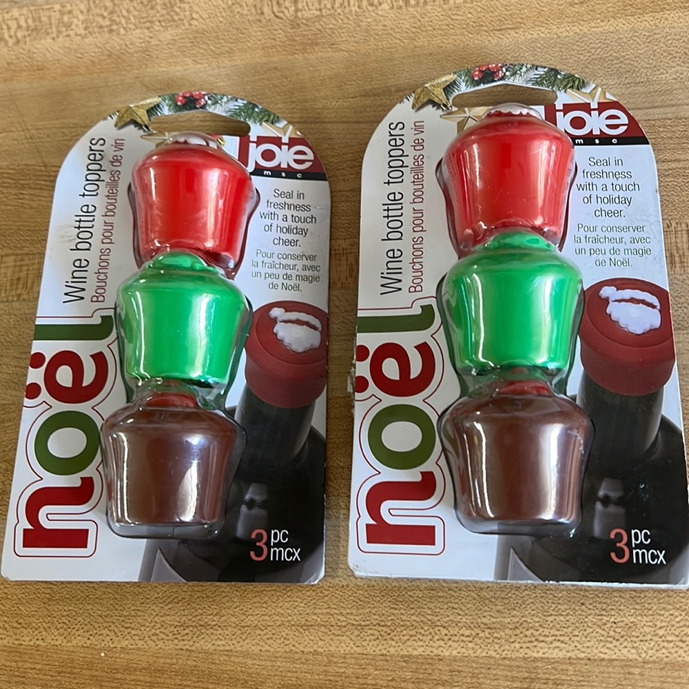 New 6 Pc Wine Bottle Toppers